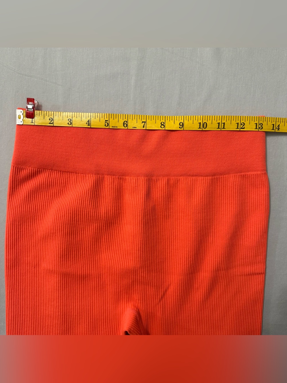 Ozark Trail Thermal Leggings XL Coral Orange Fleece Lined Ribbed Base Layer Pant - Picture 6 of 9